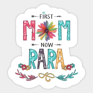 First Mom Now Rara Wildflowers Happy Mothers Day Sticker